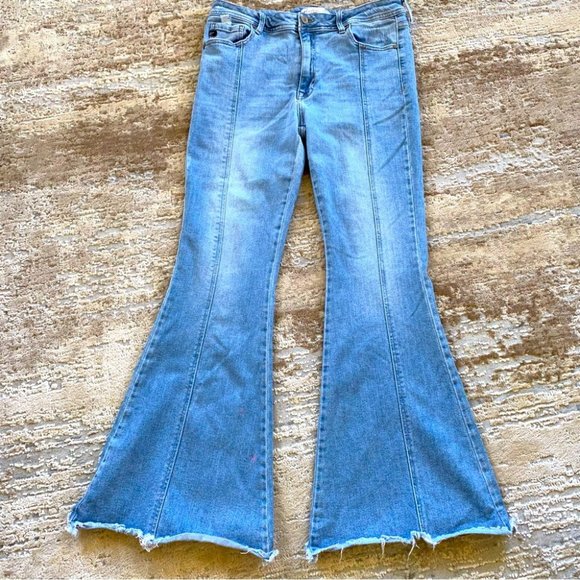 KanCan Flare Jeans Denim Wide Leg High Rise True Flares: 30 - Picture 1 of 13